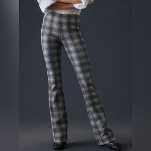 Anthropologie Plaid Flare Pants